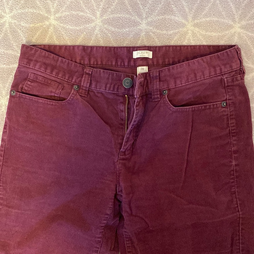 Burgundy J. Crew Corduroys - Picture 2 of 3
